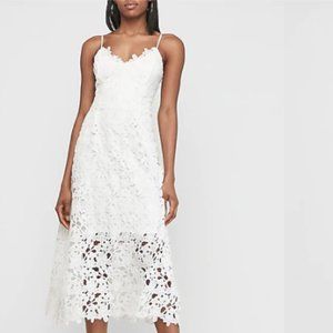 Express White Floral Lace Dress